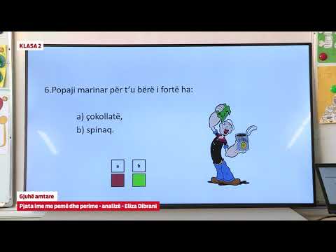 e Mesimi Klasa 2 - 2610 Gjuhë amtare - Pjata ime me pemë dhe perime - Analizë