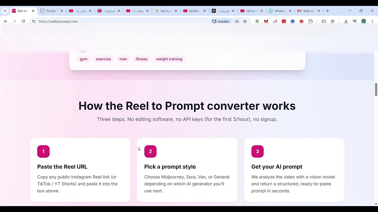 Reel to Prompt — Convert Instagram Reels to AI Prompts Free