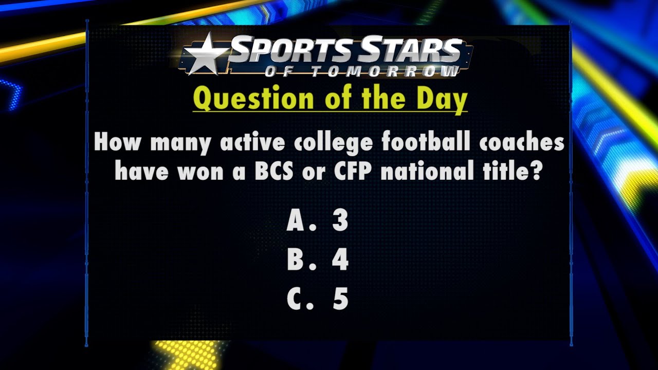 Question of the Day: NCAA Football Championships Among Active Coaches