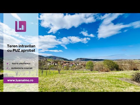 Teren Intravilan 3240 mp | Sat Vale | PUZ Aprobat | Priveliste Superba