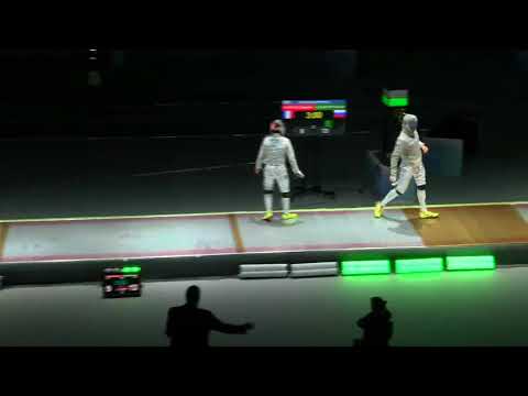 2018 Sochi Juniors Men Sabre Semifinal02 PATRICE FRA vs LOKHANOV RUS
