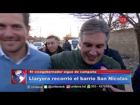 Llaryora en el barrio San Nicolás