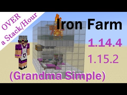 Iron Farm so Simple a Grandma Designed it  1.14.4, 1.15.1, 1.15.2 1. Minecraft Java No Redstone