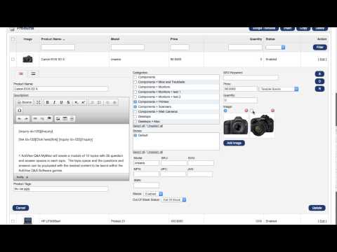 Quick product edit (bulk update) Product edit