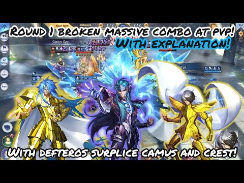 Saint Seiya: Awakening (KOTZ) - Round 1 PvP Broken Fast Kill Combo Crest Surplice Camus Defteros!