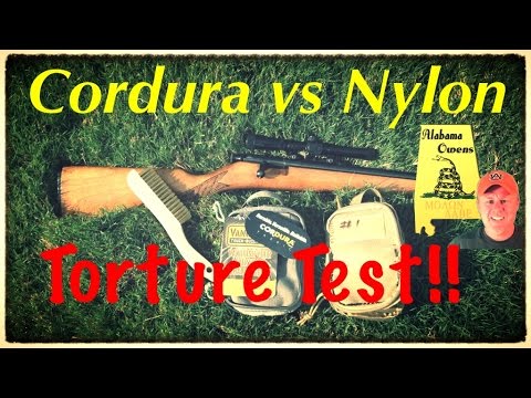Cordura vs Nylon Torture Test - Friction, Firearms & Fireworks!