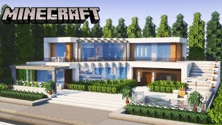 Minecraft | 如何建造時尚氣派的現代別墅⚒️