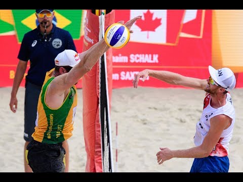 Canada's Schalk and Saxton def. Brazil to advance at Worlds.