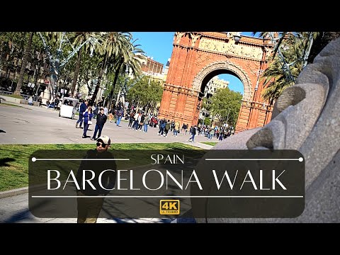 Barcelona 4k Tour Walking Walk Full Tour Video Spain