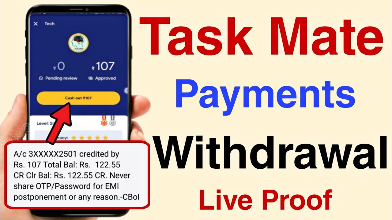 Task Mate Payment Withdrawal Live Proof - No Clickbait