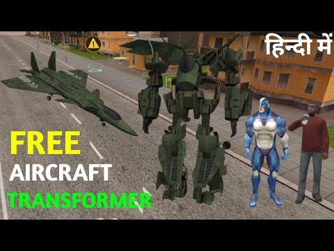 Rope Hero Vice Town ( Aircraft Transformer) New Update 5.4 - Airplane Fighter Robot - Gameplay Hd