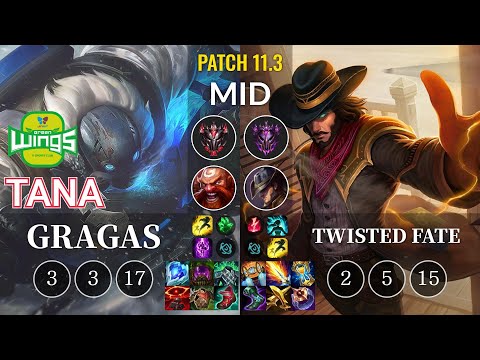 JAG TaNa Gragas vs Twisted Fate Mid - KR Patch 11.3