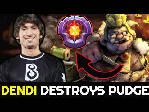 DENDI 0 Death Boss destroys Master Tier Pudge Persona 7.27 Dota 2