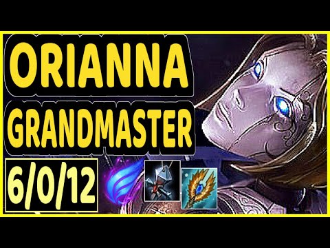 GREVTHAR (ORIANNA) - 6/0/12 KDA GAMEPLAY - BR Ranked GRANDMASTER