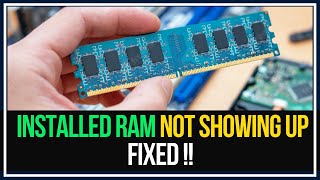 FIX Installed RAM Not Showing Up | Ram Not Detected | Installed Ram Not Showing | Ram Not Recognized