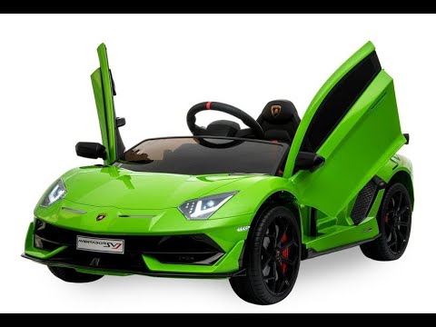 Voiture enfant électrique Lamborghini SVJ verte