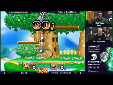S@X 9/30/14 - Boss (Diddy Kong) vs Mew2King (Mario, Mewtwo) - Project M Grand Finals - Smash PM
