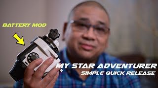 My Skywatcher Star Adventurer  Simple Quick Release Battery Mod