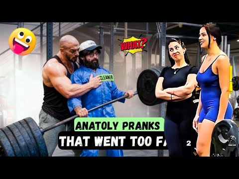 PRANK King ANATOLY Lifts 50KG Mop in the Gym… Everyone Was Shocked! 😱💪🧹