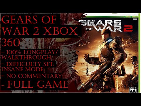 Gears of War 2 Xbox 360 (Insane) Full Game 100% Walkthrough (No Commentary)