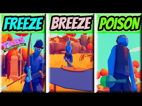 Freeze+Breeze+Poison! Ice Archer, Fan Bearer & Potionseller vs Every Unit - TABS Renaissance Update