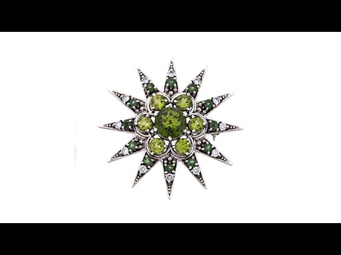 Nicky Butler Multigemstone  "Starburst" Pin/Pendant