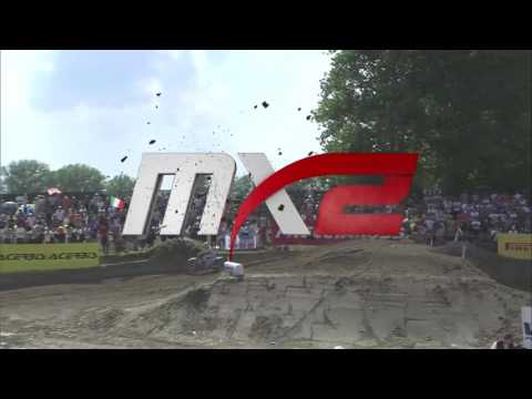 Brian Bogers passes Aleksandr Tonkov FULLBACK MXGP of Lombardia - Italy MX2 Race 2