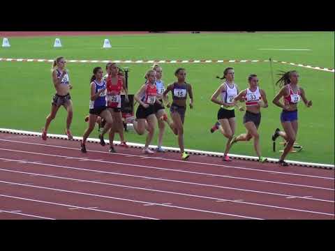 Clara PAVLOVIC en 2'12''91, Cindy BOURDIER en 2'16''93 ( 800m C/J FinA), Bondoufle 7/8/ 2018