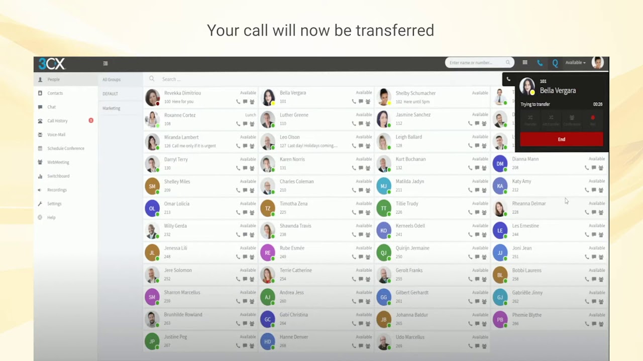 3cx -Transferring Calls
