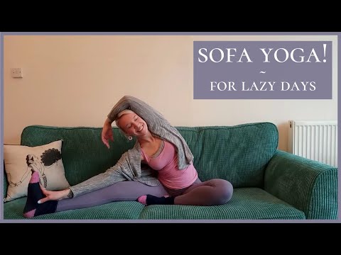 Sofa Yoga! Need a stretch but don't quite have the energy? Try some simple yoga from the couch 😃💙