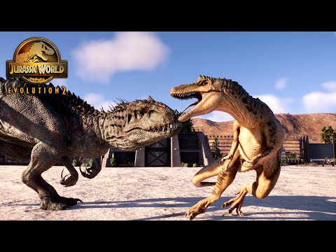 INDOMINUS REX vs MANJUNGASAURUS and QIANZHOUSAURUS - Jurassic World Evolution 2