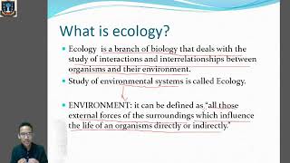 Class 11 Science EVS Topic: Introduction to Environmental Science, Chapter 2 - Ecology
