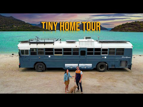 We Turned a Bus into a Luxury Beach House for $35,000