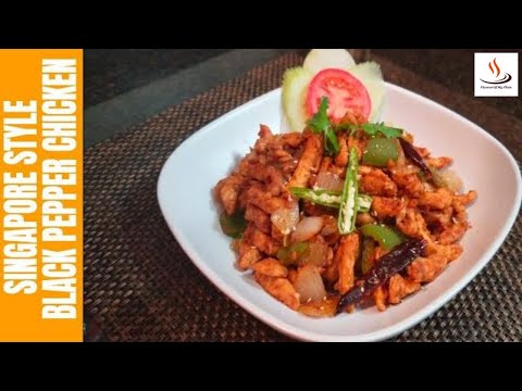 Singapore Style Black Pepper Chicken | Quick & Easy Black Pepper Chicken | Asian Style Cooking