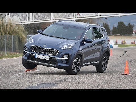 KIA Sportage 2018 – Maniobra de esquiva (moose test) y eslalon | km77.com