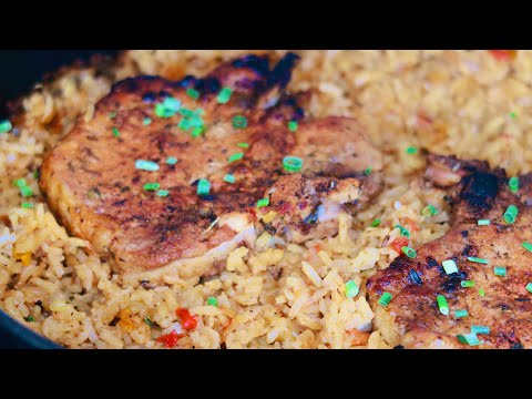 One Pan Oven Baked Pork Chops And Rice