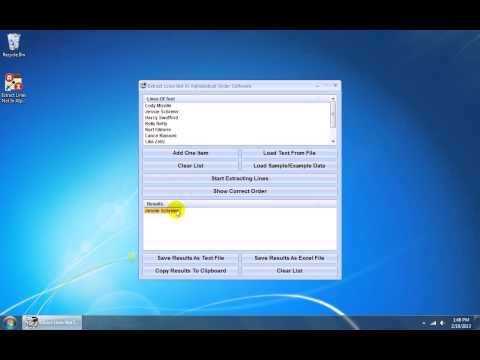 Extract Lines Not In Alphabetical Order Software