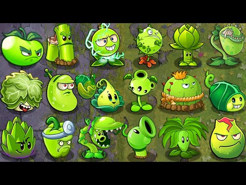 All GREEN Premium Plants Max Level Power-Up! in Plants vs Zombies 2 (PVZ2 Version 8.9.1)