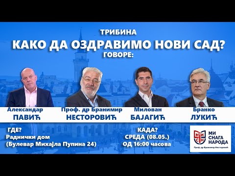 Dođite! Dr Nestorović i Pavić, Lukić i Bajagić stižu u Novi Sad da pričaju sa narodom! (Tribina)