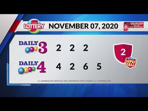 Daily 3 Daily 4 Evening Drawing: November 07, 2020