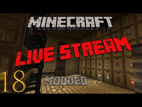 Let's Play Modded Minecraft Survival Ep. 18 ( More Roost | Working around the Base) Live Stream