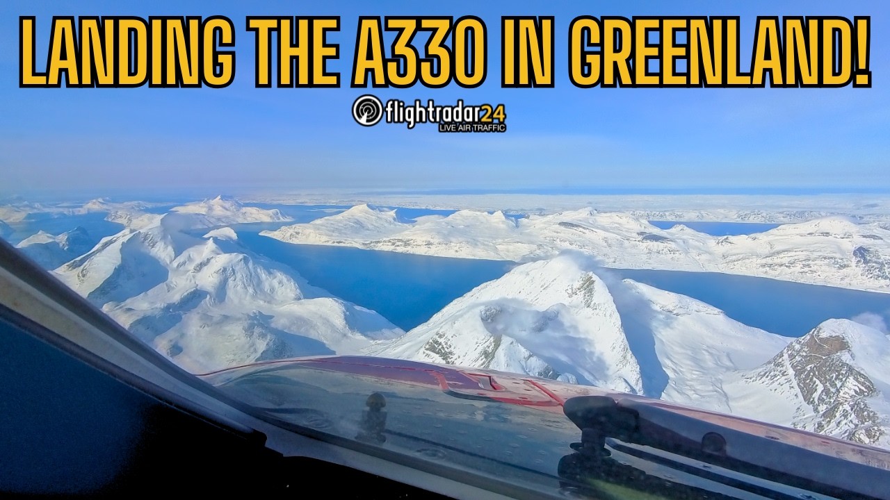 Stunning A330-800 landing into Nuuk, Greenland