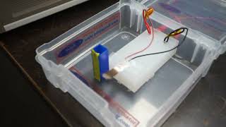 Piezoelectric actuator demo PVDF 20um thick, soft with large displacement
