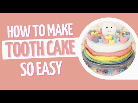making tooth foundant cake so easily  | working with a mold