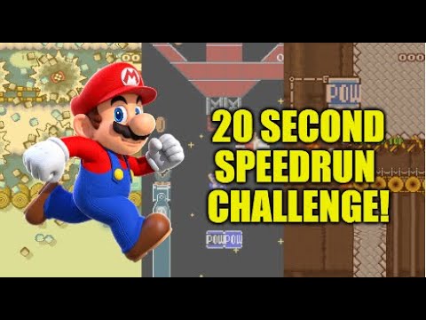 20 Second Speedrun Challenge! (Super Mario Maker 2). Nearly 2 Hours Of Speedrun Action!