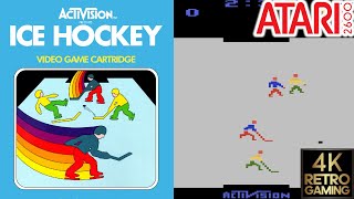 Ice Hockey Atari 2600 4k Gameplay