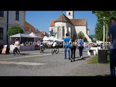 People in the square at the Alba Carolina Fortress Alba Iulia Romania 1
