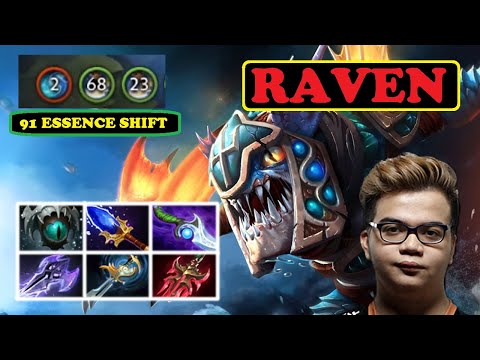 FNATIC.RAVEN SLARK 91 ESSENCE SHIFT INFINITE ATTACK SPEED MAGE SLAYER BUILD | DOTA2ORBS