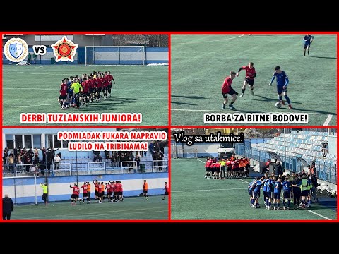 TUZLANSKI DERBI JUNIORSKE PREMIJER LIGE BiH! 2 CRVENA KARTONA! | Tuzla City - Sloboda Tuzla Vlog 🔴⚫