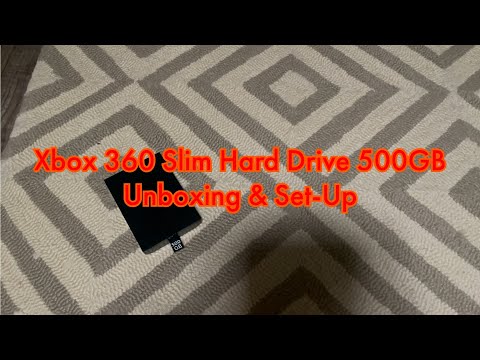 4K Xbox 360 Slim Hard Drive 500GB Unboxing & Set-Up